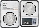 1 Dollar USA 1882 S, NGC MS64, Morgan Dollar silver coin -
