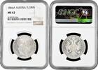 1 florin Austria 1866 A, NGC MS62, Emperor Franz Joseph I (1848 - 1916) -