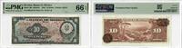 10 Pesos Mexico 1943, PMG 66 EPQ, Banco de Mexico Pick# 39a -