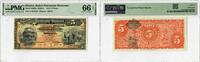 5 Pesos Mexico 1914, PMG 66 EPQ, Banco Peninsular Mexicano Pick# S465a -