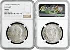 3 mark Bavaria 1909 D, NGC MS65, King Otto I (1886 - 1913) silver coin -