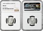 1 corona Austria 1899, NGC MS65, Emperor Franz Joseph I (1848 - 1916) -