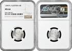 6 kreuzer Austria 1849 A, NGC MS66, Austrian Empire (1806 - 1857) Top Pop -