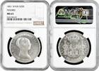 20 reales Spain 1851, NGC MS63, Queen Isabel II (1847 - 1864) Madrid Pop 3/1 -