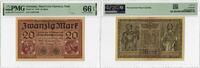 20 Mark Germany 1918, PMG 66 EPQ, State Loan Currency Note Pick# 57 -