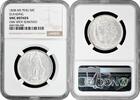 50 centimos Peru 1858, NGC UNC Det., República del Perú (1825 - 1862) -
