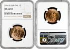 1 centavo Philippines 1944 S, NGC MS66 RB, U.S. Administration (1903 - 1945) -
