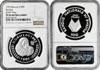 100 francs Rwanda 1993, NGC PF69 UC, Gorillas Top Pop silver coin -