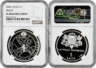 1 lats Latvia 2000, NGC PF68 UC, UNICEF - For the Children of the World -