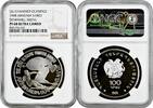 100 dram Armenia  1998, NGC PF68 UC, Lillehammer Olympics, Skiing Pop 1/1