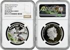 AUSTRALIA & OCEANIA 2 dollars Cook Islands 2016, NGC PF69 UC, World of Hunting - Alpine Ibex -