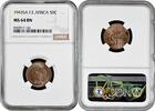 COLONIES & TERRITORIES 50 centimes French Equatorial Africa 1943 SA, NGC MS64 BN, Colony (1942-1958) -