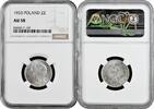 EUROPE 2 zlotych Poland 1933, NGC AU58, Queen Jadwiga silver coin -