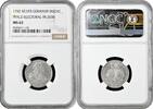 EUROPE 1 ducat Pfalz 1742, NGC MS63 SILVER PATTERN, Marriage of C. Theodore & E. Augusta Top Pop 1/0 -