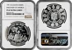 SOUTH AMERICA 5000 sucres Ecuador 1991, NGC PF67 UC, Encounter of the Two Worlds silver coin -