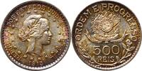 SOUTH AMERICA 500 reis Brazil 1913, BU, First Republic (1889 - 1942) silver coin -