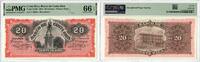 NORTH & CENRAL AMERICA 20 Colones Costa Rica 1906, PMG 66 EPQ, Banco de Costa Rica Pick# S179r -