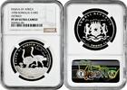 AFRICA 10.000 shillings Somalia 1998, NGC PF69 UC, Fauna of Africa - OstrichesTop Pop -