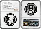 AFRICA 10.000 pesos Guinea-Bissau 1993, NGC PF68 UC, Defend Nature - Elephant silver -