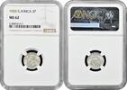 AFRICA 3 pence South Africa 1933, NGC MS62, King George V (1923 - 1936) silver coin -