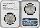 EUROPE 10 francs Luxembourg 1929, NGC MS63, Grand Duchess Charlotte (1918 - 1964) -
