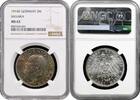 EUROPE 3 mark Bavaria 1914 D, NGC MS63, King Ludwig III (1913 - 1918) silver coin -