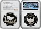 ASIA 10000 rupiah Indonesia 1987, NGC PF69 UC, Wild Boad silver coin -