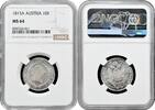 EUROPE 10 kreuzer Austria 1815 A, NGC MS64, Emperor Franz II (1804-1835) 1 YEAR TYPE -