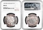 EUROPE 5 korona Hungary 1907 KB, NGC MS62, Emperor Franz Joseph I (1867 - 1916) -