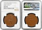 EUROPE bronze Germany - Third Reich medal 1935, NGC MS65 BN, Saar ReferendumTopPop1/0 -