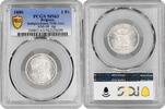 EUROPE 1 franc Belgium 1880, PCGS MS63, 50th Anniversary - Independence silver coin -