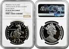 EUROPE 1 crown Isle of Man 1993, NGC PF68 UC, Preserve the Planet Iguanodon Top Pop -