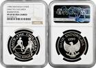 ASIA 10000 rupiah Indonesia 1990, NGC PF69 UC, Save the Children Fund silver coin -