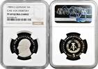 EUROPE 5 mark Germany - GDR 1989, NGC PF69 UC, Carl von Ossietzky Top Pop -