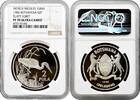AFRICA 2 pula Botswana 1986, NGC PF70 UC, World Wildlife Fund - Slaty Egret Top Pop -