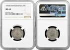 EUROPE 20 rappen Switzerland 1858 B, NGC MS64, Confoederatio Helvetica (1850 - 1916) -