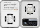 EUROPE 2 francs Belgium 1880, NGC MS61, 50th Anniversary - Independence silver coin -
