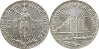 EUROPE 50 francs Belgium French - Pos. A, UNC, Railway Centennial Coin Alignment -