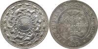 ASIA 5 rupees Ceylon 1957, UNC, 2500th Anniversary - Buddhism silver coin -
