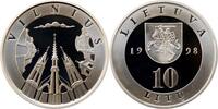 EUROPE 10 litu Lithuania 1998, PROOF, Lithuanian Cities - Vilnius -