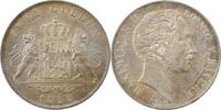 EUROPE 2 gulden Bavaria 1852, UNC, King Maximilian II (1848 - 1864) silver coin -