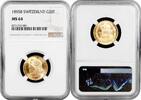 EUROPE 20 francs Switzerland 1895 B, NGC MS64, Confoederatio Helvetica (1850 - 1916) -