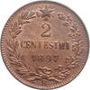 2 centesimi Italy 1897, UNC, King Umberto I (1878 - 1900) -