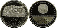 1 som Kyrgyzstan 2011, PROOF, 20th Anniversary of Independence - Pobeda Peak -