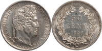 50 centimes France 1846 A, UNC, King Louis Philippe I (1830 - 1848) -