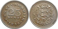 25 senti Estonia 1928, XF, 1st Republic (Kroon) (1928 - 1940) -
