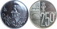 250 francs Belgium 1997, PROOF, 60th Anniversary - Birth of Queen Paola -