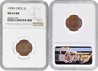 2 lepta Crete 1900, NGC MS63 RB, Cretan State (1898 - 1908) -