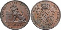 1 centime Belgium DES, UNC, King Leopold II (1865 - 1909) -