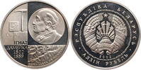 Belarus 1 ruble 2002, PROOF, 200th Anniversary - Birth of Ignacy Domeyko -